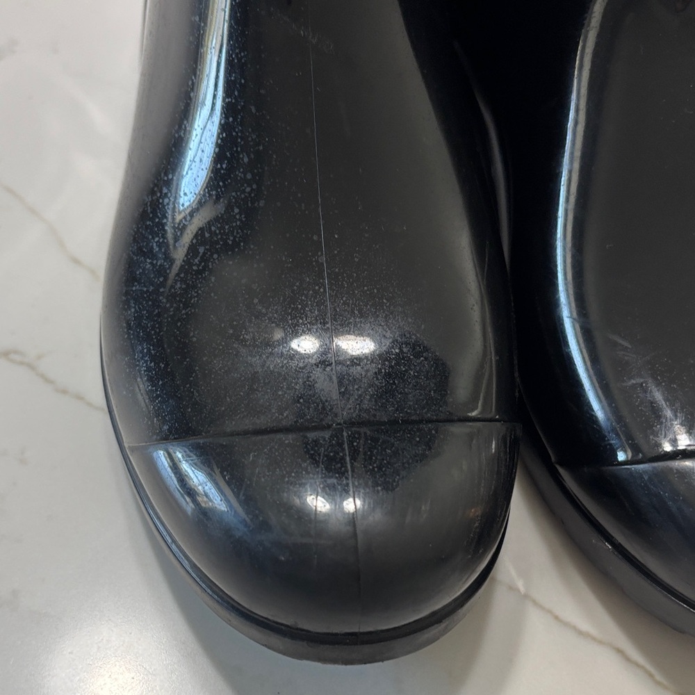 UGG Women's Black Glossy Mid-Calf Rain Boots - Picture 7 of 17